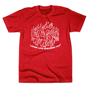 *LADIES LOVE SNEAKERS TOO™ FIRE" T-Shirt