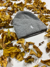 Load image into Gallery viewer, Stacksandkicks™ &quot;SK&quot; Grey and White Beanie